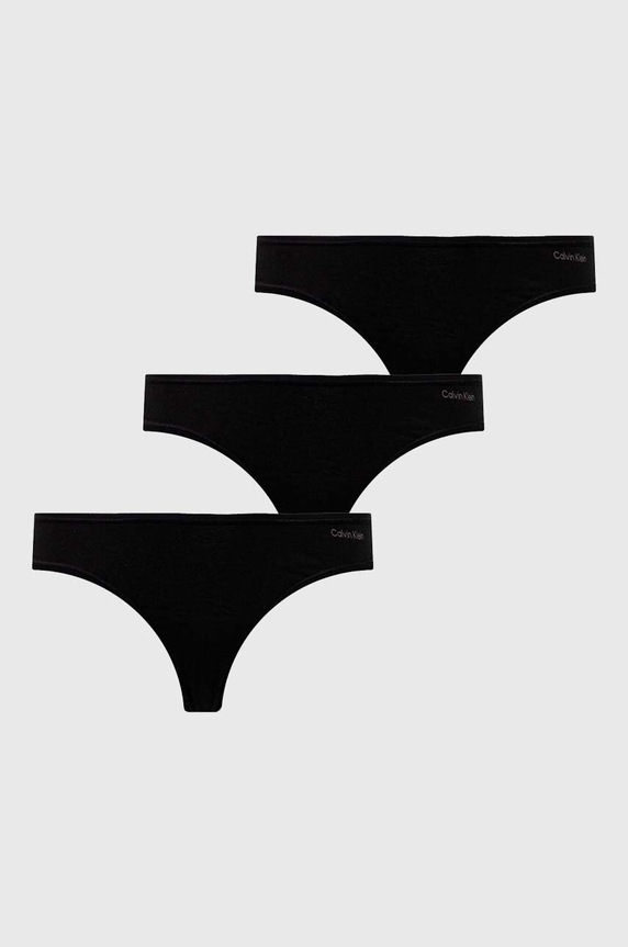 Calvin Klein Underwear bugyi 3 db sima fekete 000QD5218E