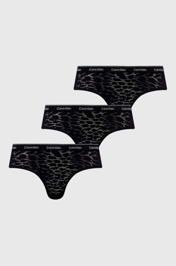 Calvin Klein Underwear brazil bugyi 3 db csipke fekete 000QD5225E