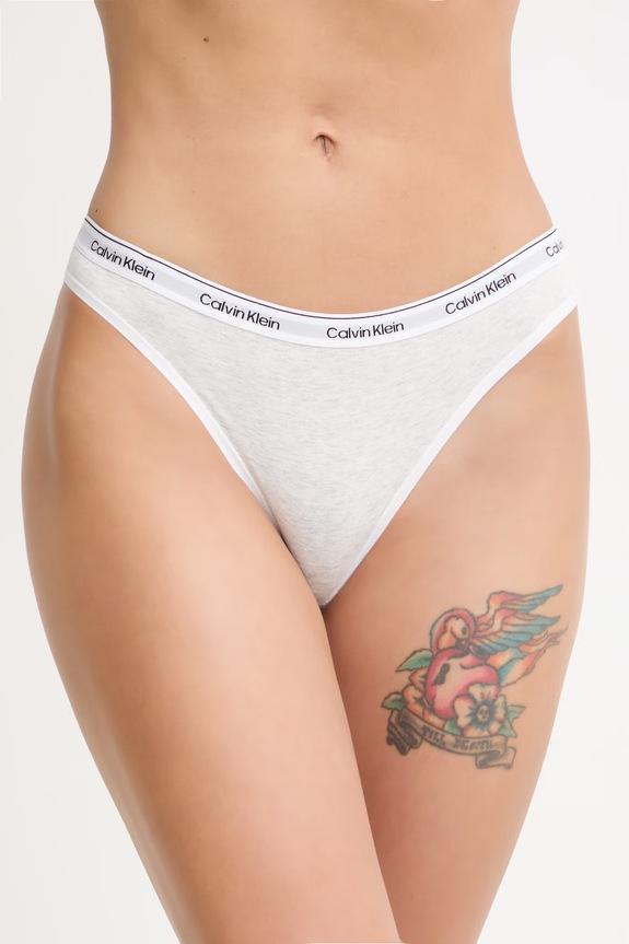 Calvin Klein Underwear figi damskie bawełniane z elastanem biały 000QD5044E