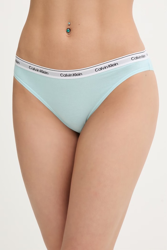 Calvin Klein Underwear nohavičky dámske bavlnené s elastanom modrá 000QD5044E