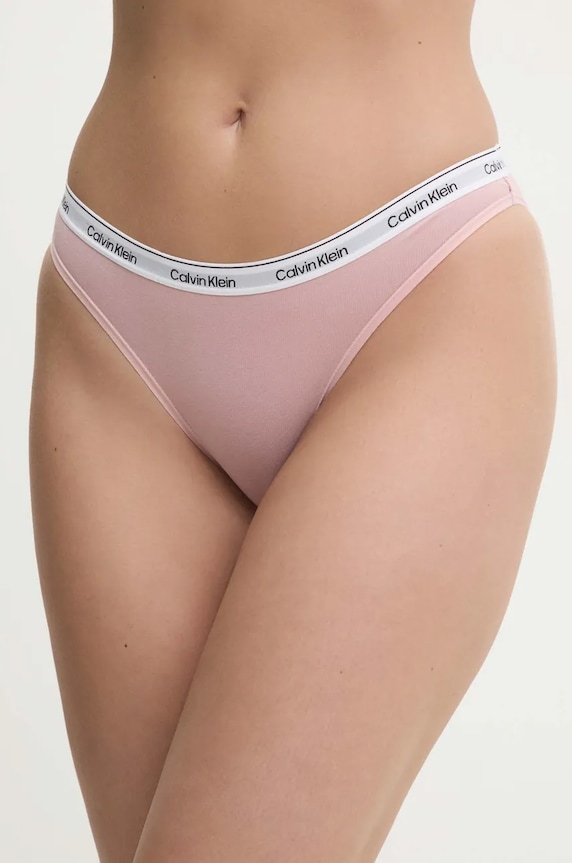 Calvin Klein Underwear figi damskie bawełniane z elastanem różowy 000QD5044E