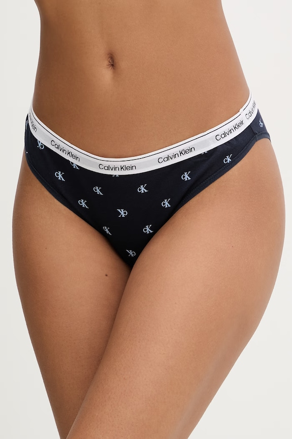 Calvin Klein Underwear nohavičky dámske bavlnené s elastanom tmavomodrá 000QD5044E