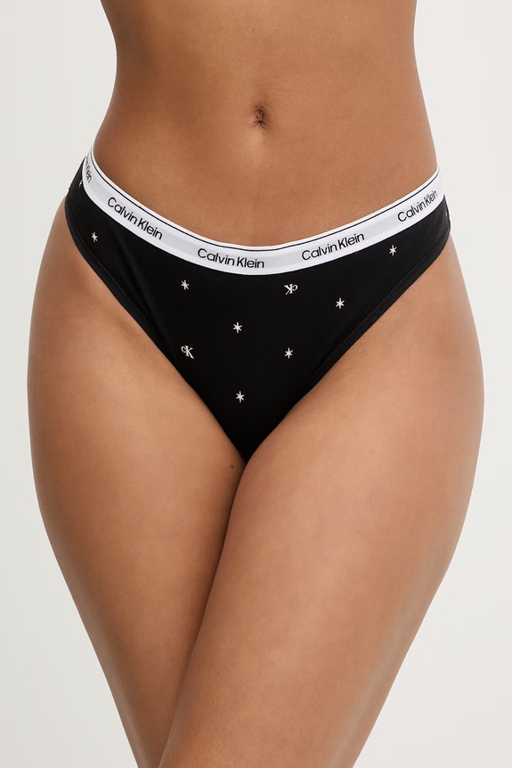 Calvin Klein Underwear nohavičky dámske bavlnené s elastanom čierna 000QD5044E