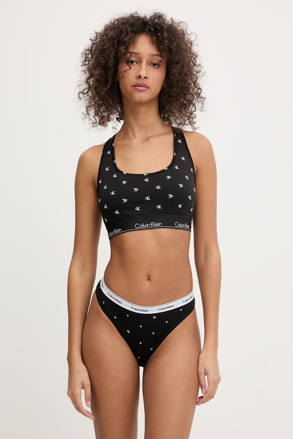 Calvin Klein Underwear nohavičky dámske bavlnené s elastanom 000QD5044E čierna AA00