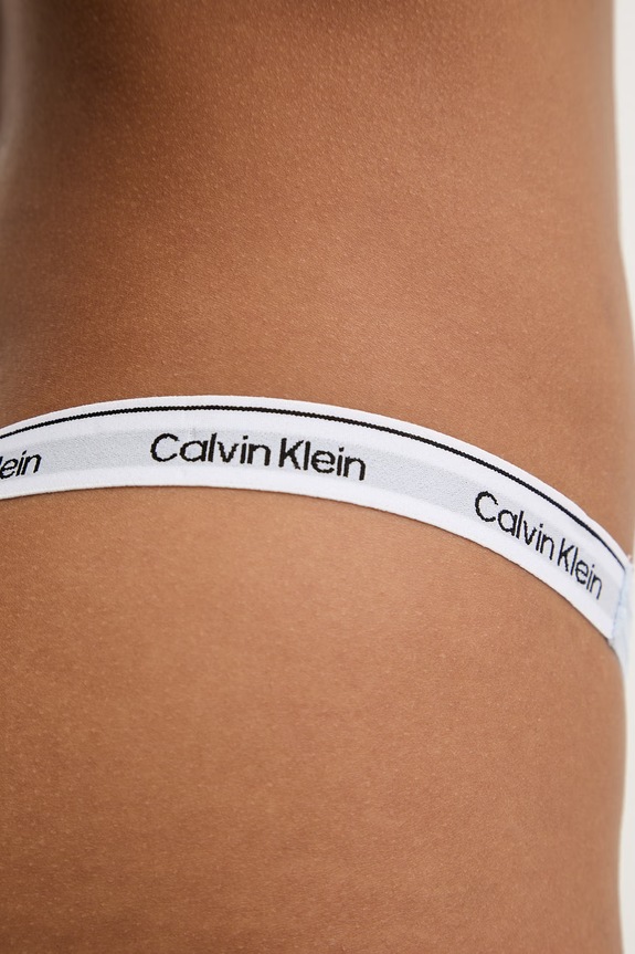 Oblačila Calvin Klein Underwear tangice ženske bombažne z elastanom 000QD5157E turkizna