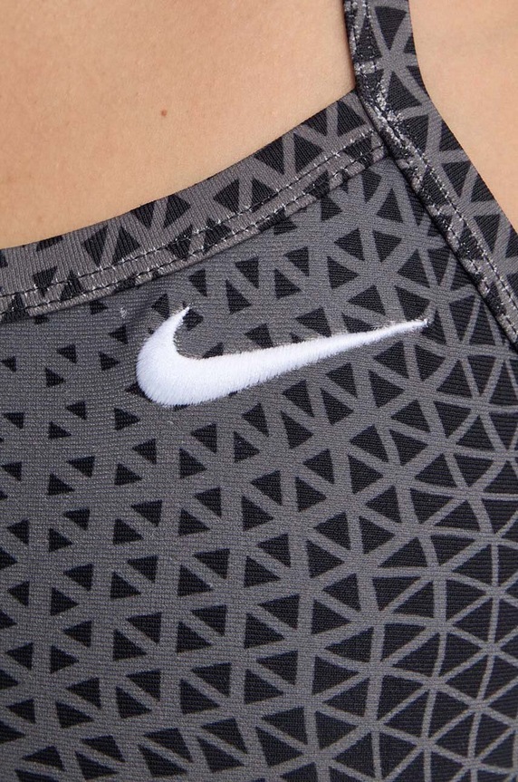 Jednodílné plavky Nike Hydrastrong Delta NESSE020 šedá