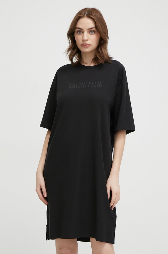 Calvin Klein Underwear koszulka nocna dzianina czarny 000QS7126E