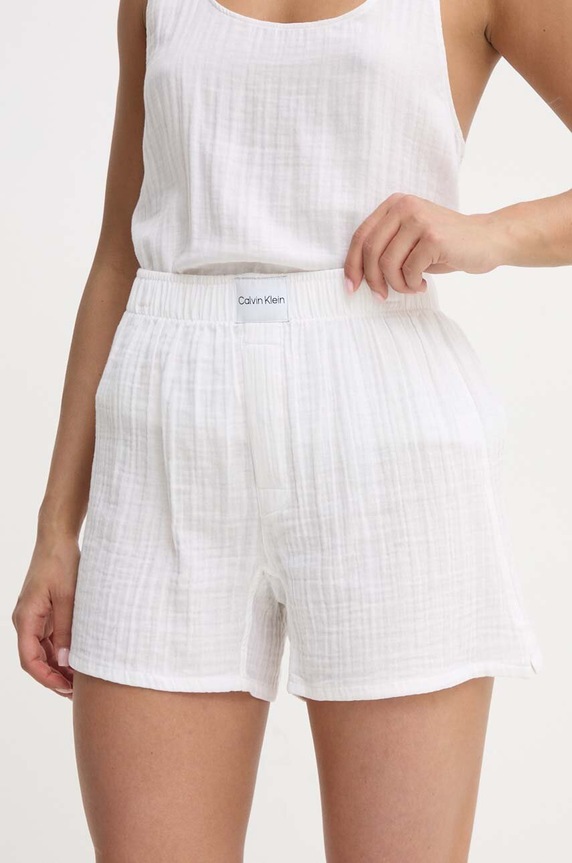 Calvin Klein Underwear piżama bawełniana beżowy 000QS7152E