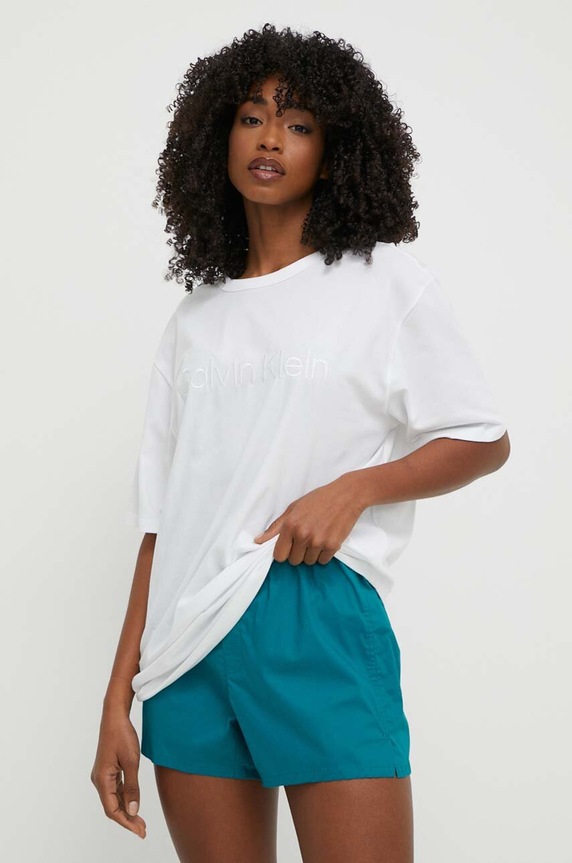 Calvin Klein Underwear piżama aplikacja biały 000QS7191E
