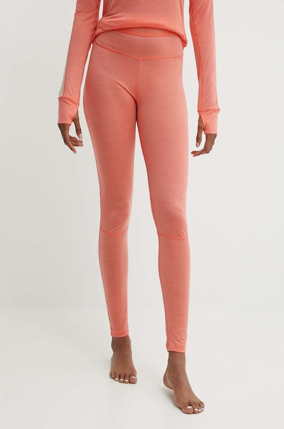 Icebreaker legginsy funkcyjne 125 ZoneKnit Planet friendly pomarańczowy IB0A56H6B751