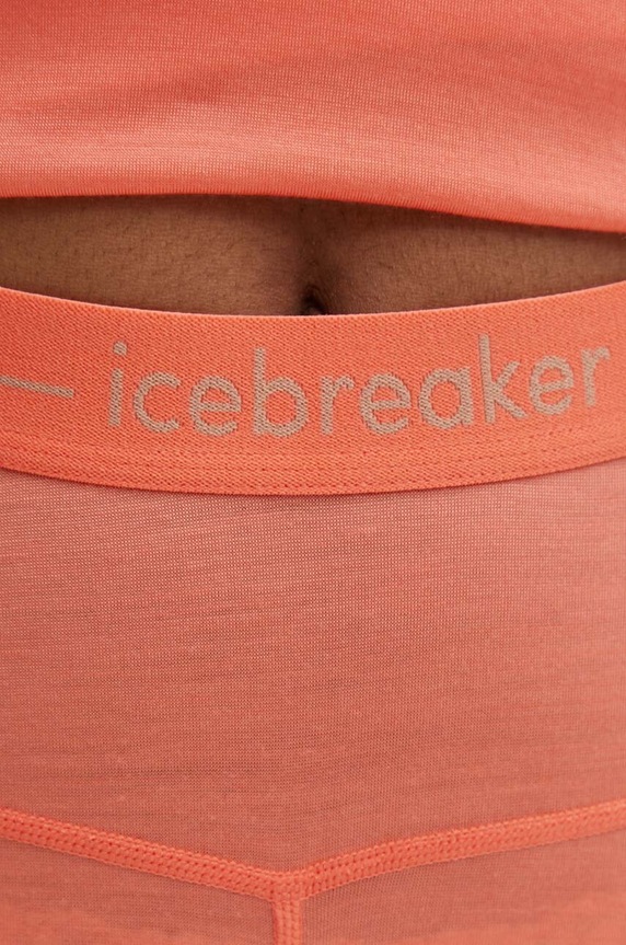 Icebreaker legginsy funkcyjne 125 ZoneKnit pomarańczowy IB0A56H6B751