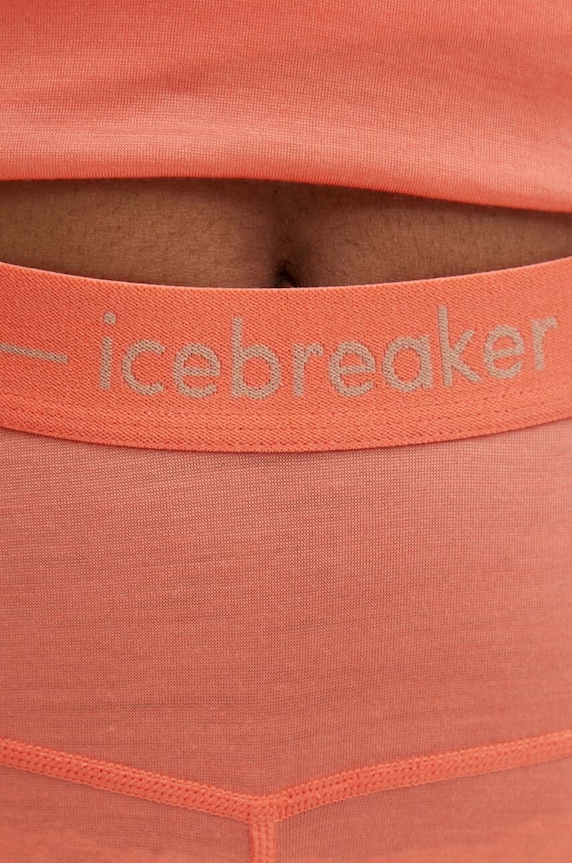 Icebreaker legginsy funkcyjne 125 ZoneKnit pomarańczowy IB0A56H6B751