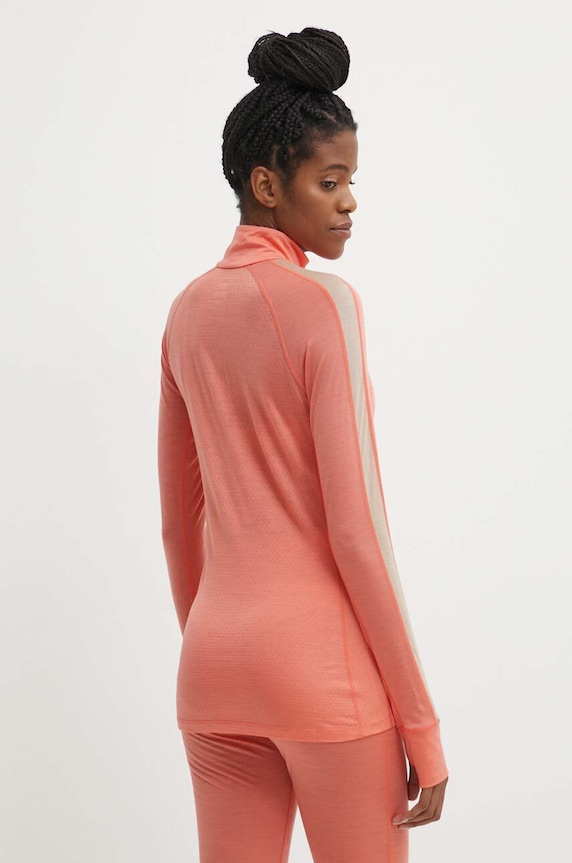 Odzież Icebreaker longsleeve funkcyjny 125 ZoneKnit Merino Blend IB0A56XFB951 pomarańczowy