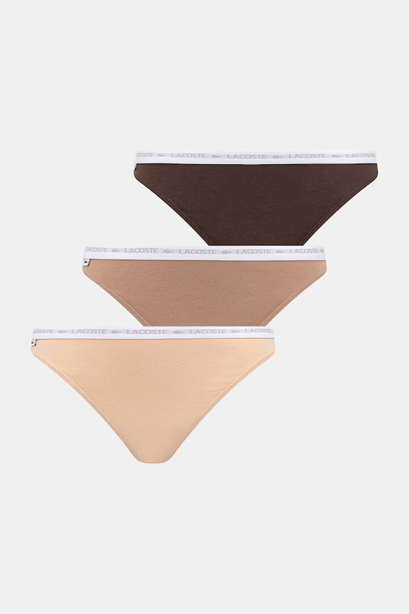 Lacoste stringi 3-pack dzianina biały 8F1341