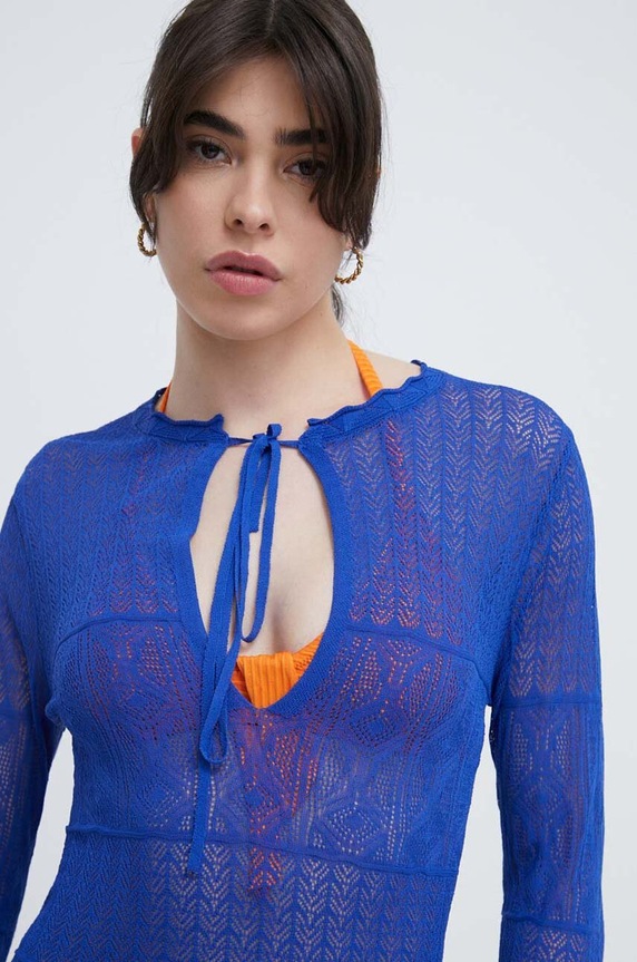 Îmbrăcăminte Desigual rochie de plaja 24SWMF03 albastru