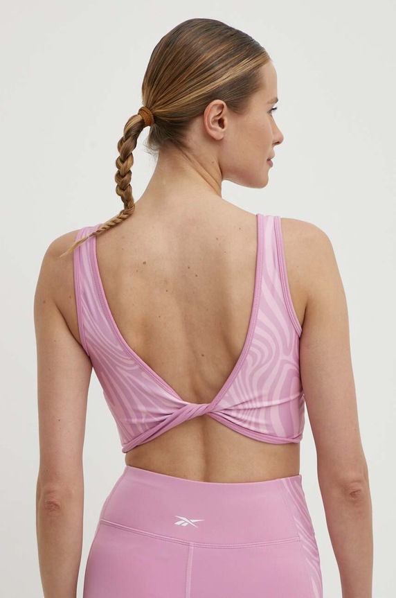 Îmbrăcăminte Reebok sutien yoga Modern Safari 100076290 roz