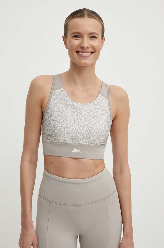 Športová podprsenka Reebok bez kostíc béžová 100076048