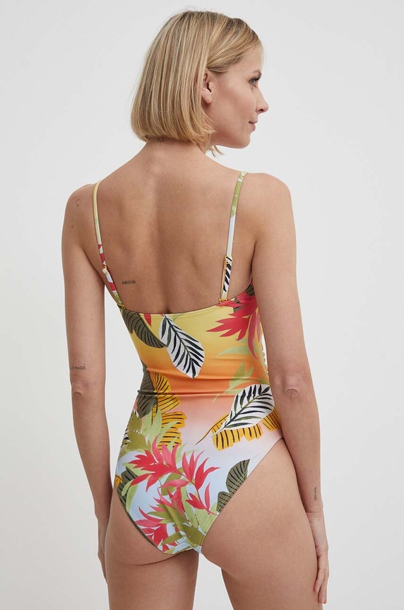 Jednodielne plavky Desigual PALMS ONE PIECE 24SWMK05 žltá SS24