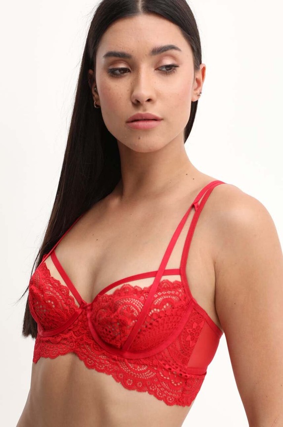 Scandale biustonosz tkanina czerwony BBC005