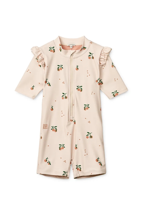 Liewood kombinezon kąpielowy dziecięcy Amel Printed Swim Jumpsuit miękka beżowy LW18587