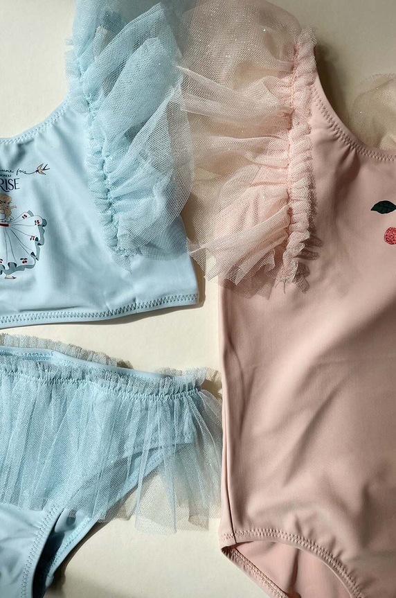 Konges Sløjd kétrészes gyerek fürdőruha KS101057 kék