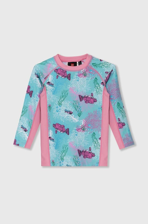 Παιδικό μακρυμάνικο πουκάμισο κολύμβησης Lego πάνω μέρος τιρκουάζ 12011223.G