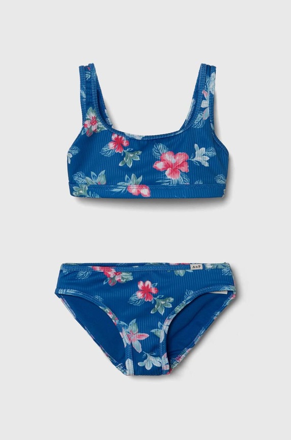 Dvojdielne detské plavky Abercrombie & Fitch bez kostíc modrá KI211.4012