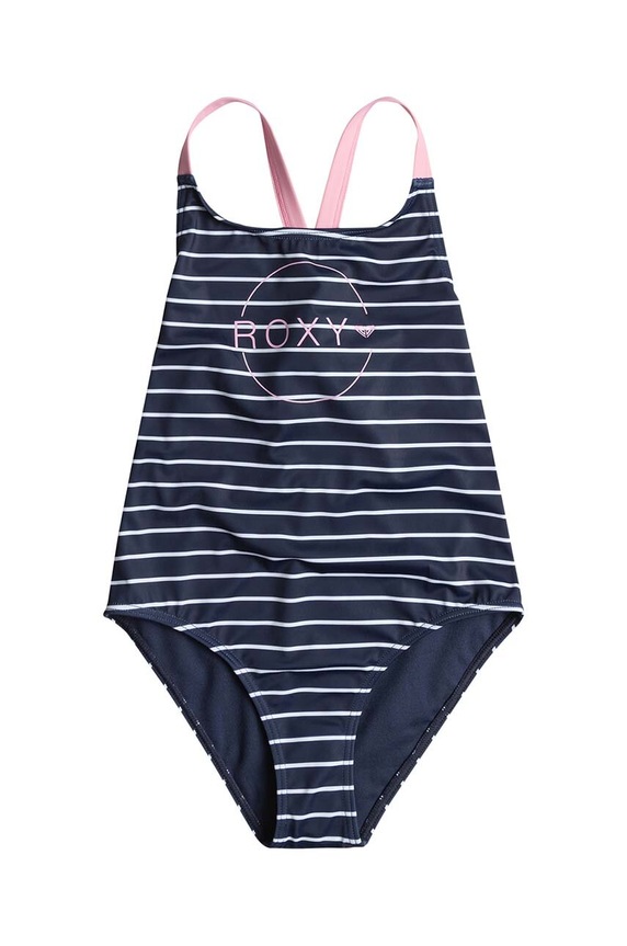 Детски цял бански Roxy BICOASIC STRI меки тъмносин ERGX103175