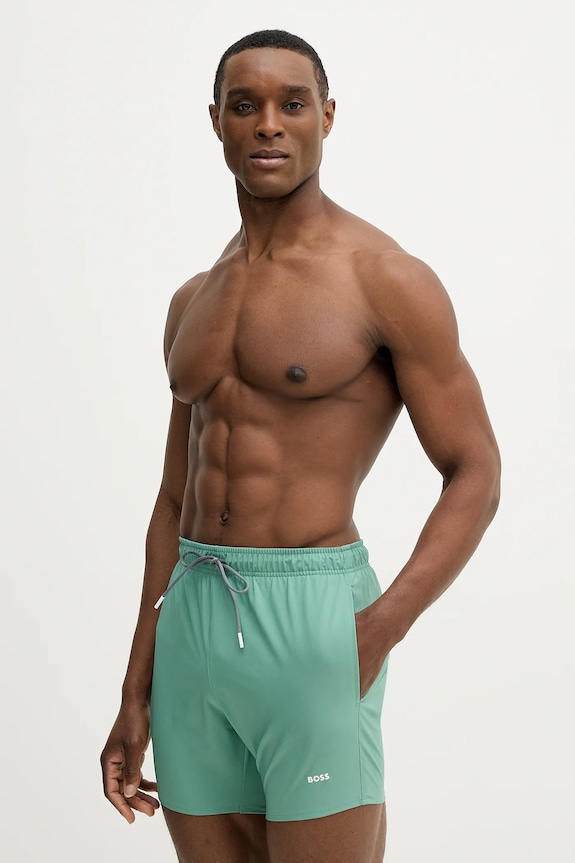 BOSS pantaloni scurți de baie bărbați Tio Planet friendly verde 50491601