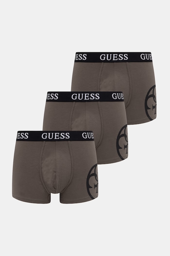 Guess Μποξεράκι Ανδρικό βαμβακερό με ελαστάν 3-pack πράσινο U4RG04.K6YW0
