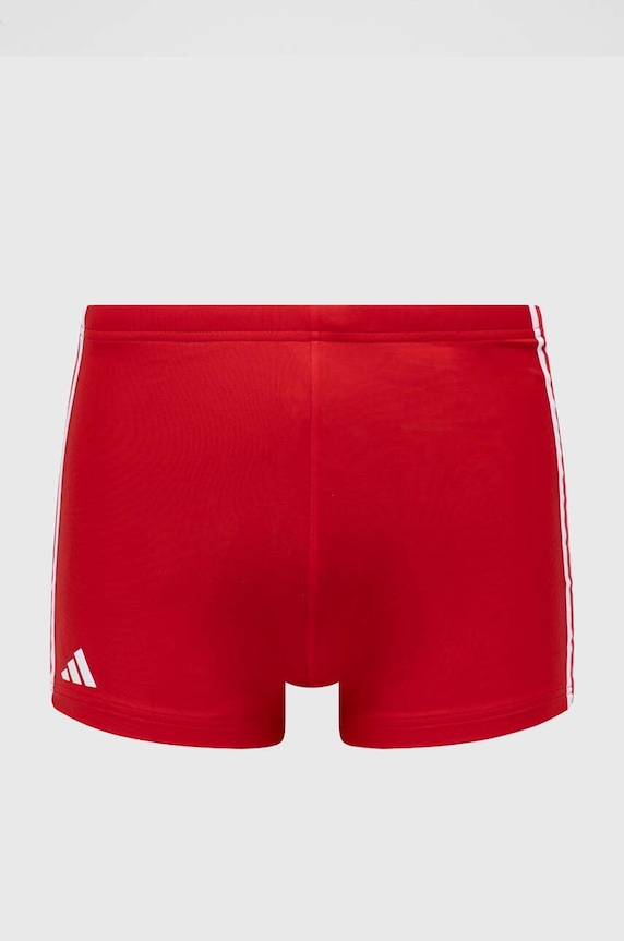 Plavky adidas Performance 3 Stripes Planet friendly červená HT2075