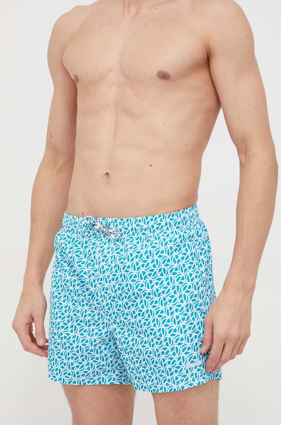 Pepe Jeans szorty kąpielowe P PRINT SWIMSHORT PMB10394 turkusowy SS24