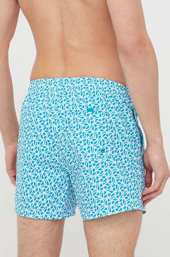 Odzież Pepe Jeans szorty kąpielowe P PRINT SWIMSHORT PMB10394 turkusowy