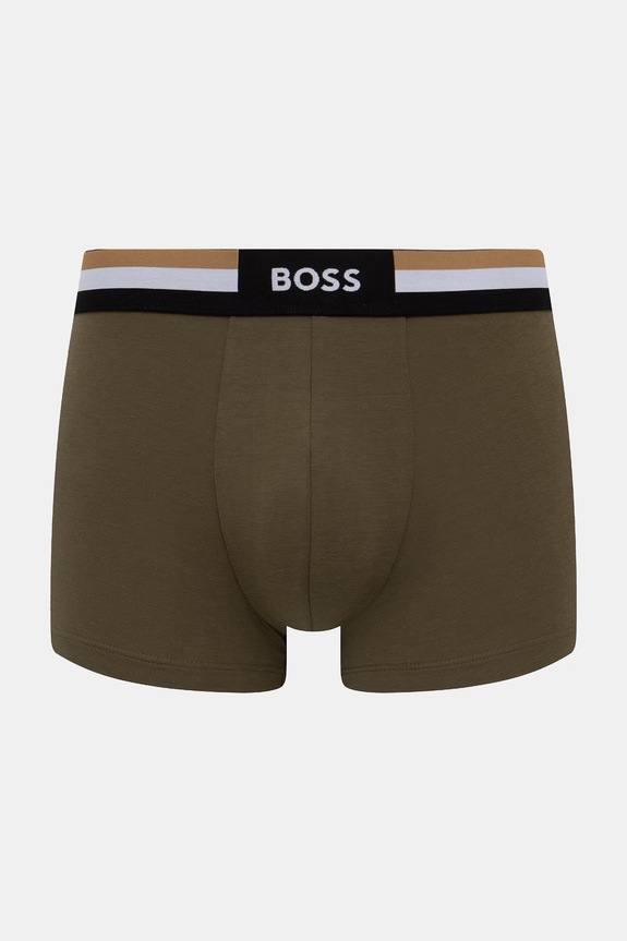Odzież BOSS bokserki męskie z bawełną Trunk 3P Motion 3-pack 50516542 zielony