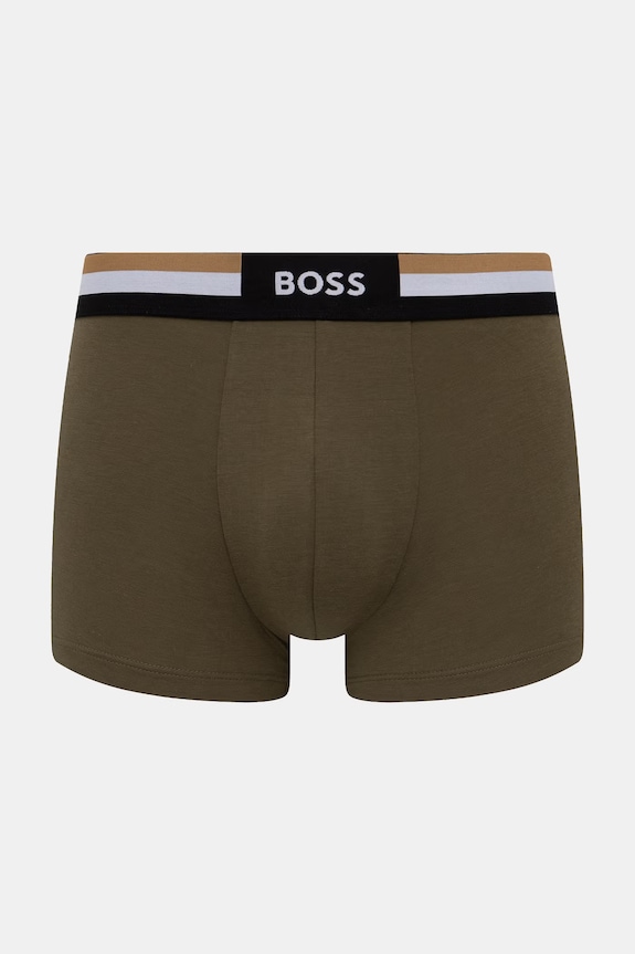 Odzież BOSS bokserki męskie z bawełną Trunk 3P Motion 3-pack 50516542 zielony