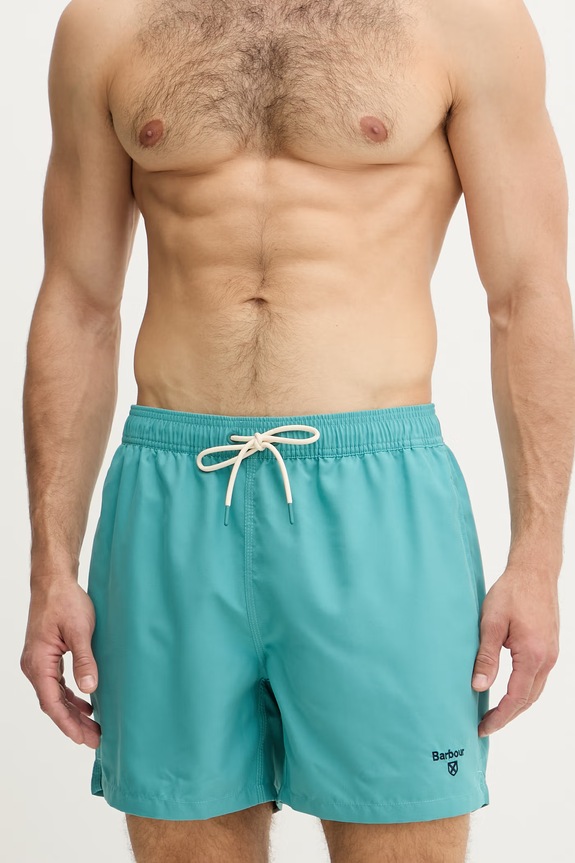 Barbour szorty kąpielowe męskie Essentials MSW0064 turkusowy SS26