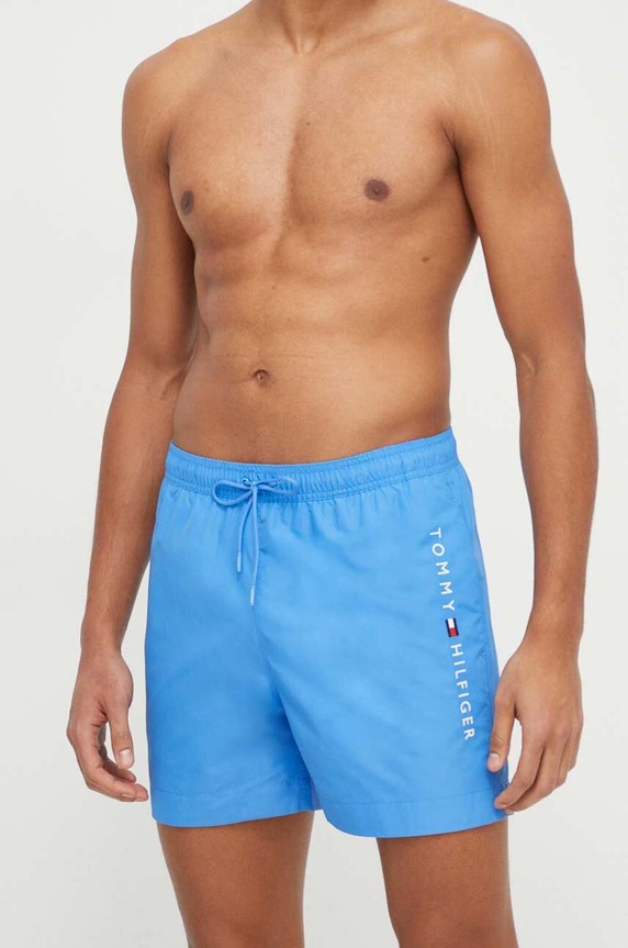 Plavkové šortky Tommy Hilfiger Planet friendly modrá UM0UM03258