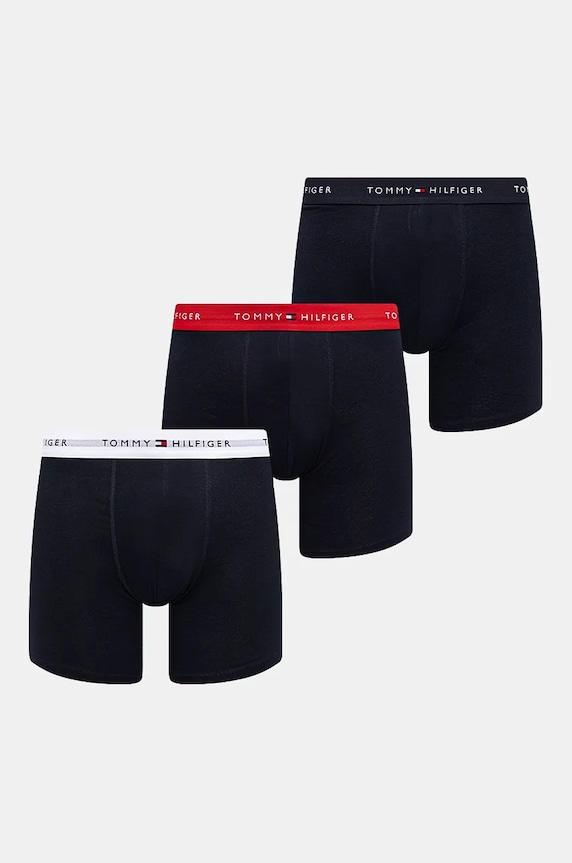 Boxerky Tommy Hilfiger 3-pack pletenina námořnická modř UM0UM02765