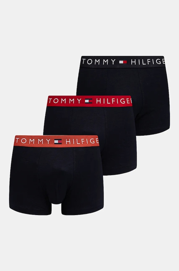 Bokserice Tommy Hilfiger 3-pack bez uzorka mornarsko plava UM0UM03181