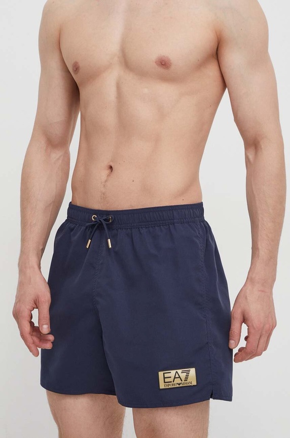 Plavkové šortky EA7 Emporio Armani Planet friendly námořnická modř 4R742.902000.06935