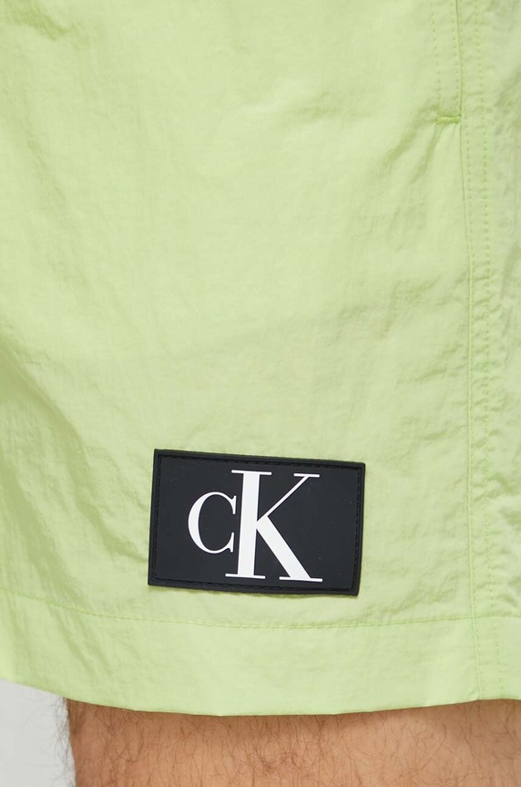Odzież Calvin Klein szorty kąpielowe KM0KM00981 zielony