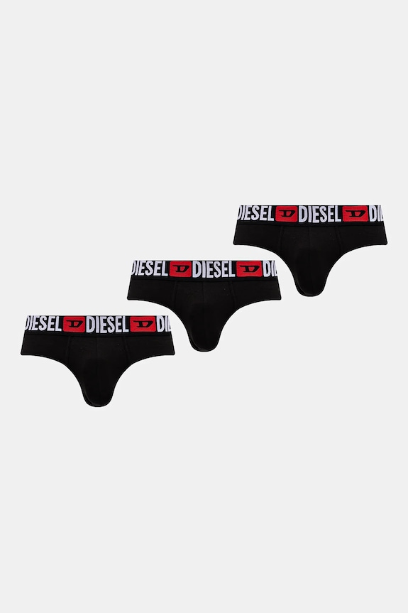Slip gaćice Diesel 3-pack pletivo crna 00SH05.0DDAI