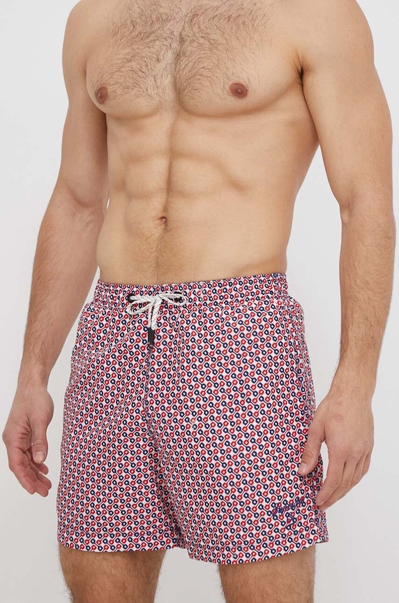 Plavkové šortky Superdry Planet friendly červená M3010231A.2CK