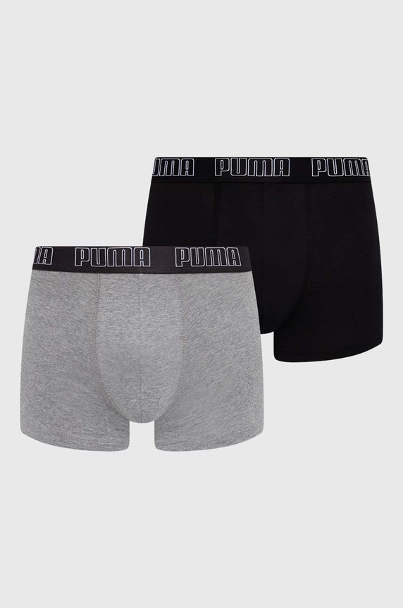 Boxerky Puma 2-pak Everyday Trunk pletenina sivá 938321