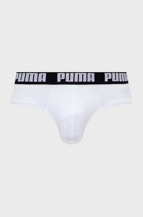 Дрехи Puma мъжки слипове от памук с еластан Everyday Brief 2 броя 938322 бял
