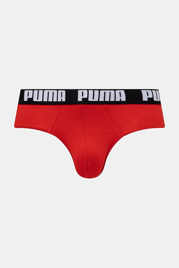 Puma slipy męskie bawełniane z elastanem Everyday Brief 2-pack 938322 czerwony SS26