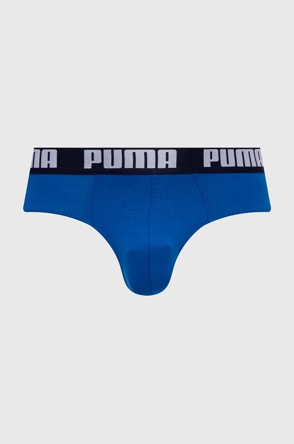 Puma slipy męskie bawełniane z elastanem Everyday Brief 2-pack 938322 niebieski SS26