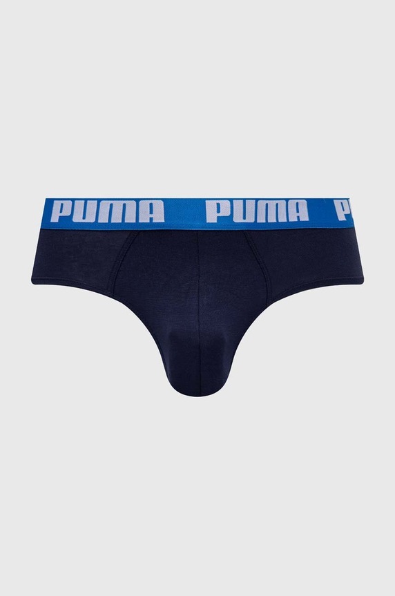 Odzież Puma slipy męskie bawełniane z elastanem Everyday Brief 2-pack 938322 niebieski