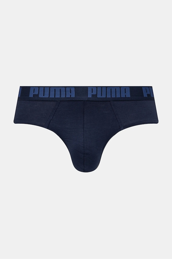 Odjeća Puma slip gaće za muškarce od pamuka s elastanom Everyday Brief 2-pack 938322 mornarsko plava