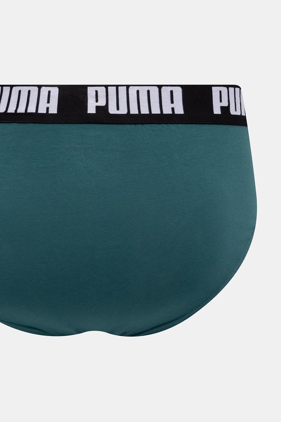 Puma slipy męskie bawełniane z elastanem Everyday Brief 2-pack turkusowy 938322